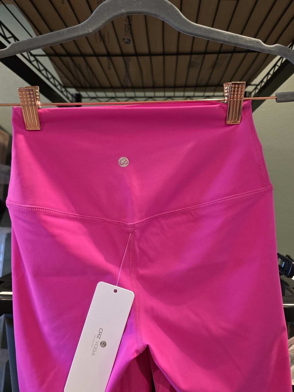 NWT CRZ Yoga XS hibiscus purple yoga shorts